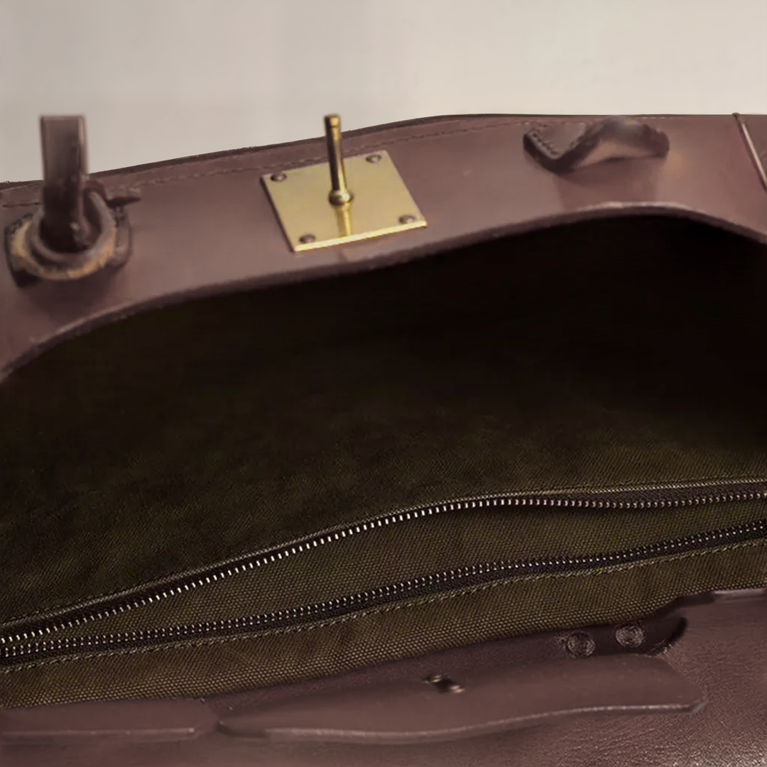 Canvas and Leather Overnight Bag Modeberg Bern