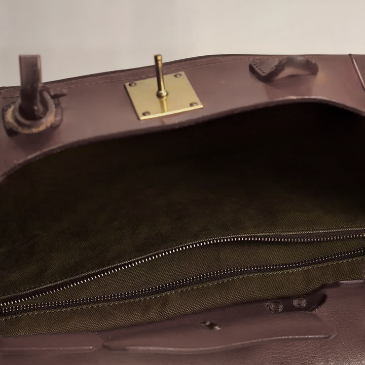 Canvas and Leather Overnight Bag Modeberg Bern