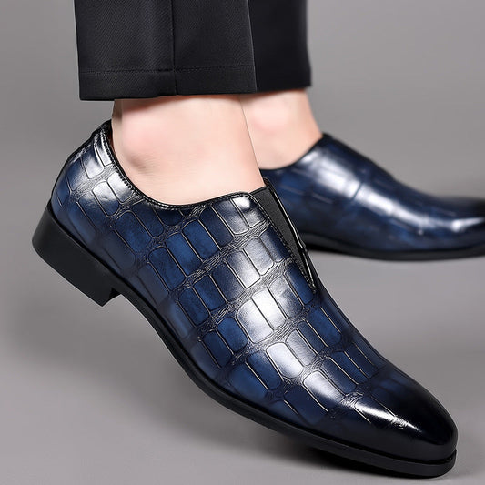Russell - Formelle Herren-Leder-Slipper mit Steinmuster Modeberg Bern