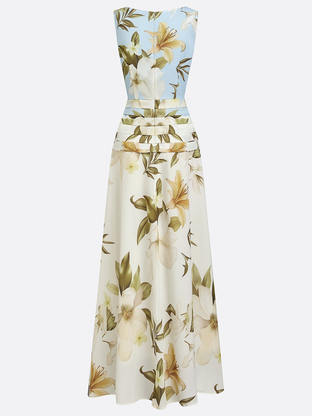 Floral Boat Neck Sleeveless Wedding Guest Maxi Dress Modeberg Bern