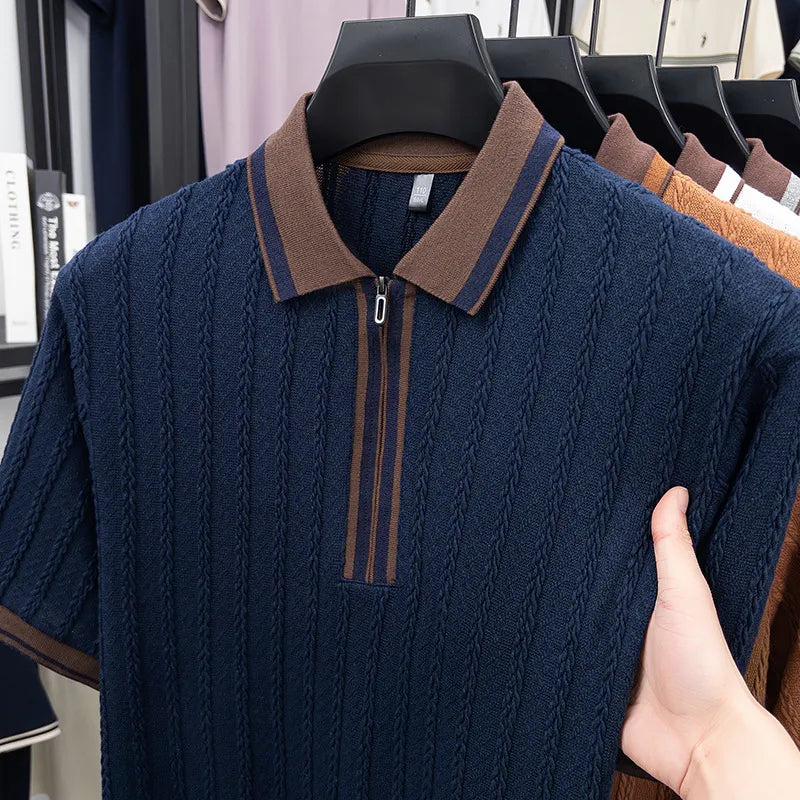 Elarin™ Geripptes Kragen Shirt Modeberg Bern
