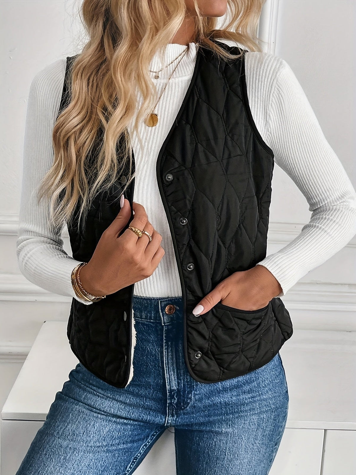 Reversible Quilted Sleeveless Jacket Modeberg Bern