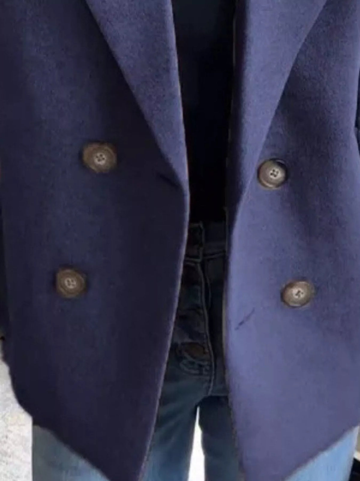 Mid-Length Shawl Collar Overcoat with Buttoned Front Modeberg Bern