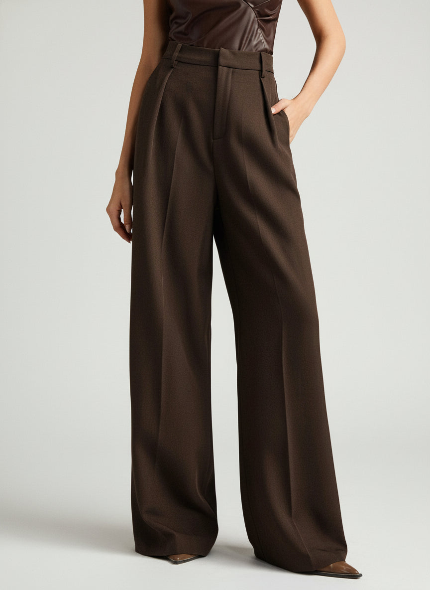 High Waist Wide Leg Tailored Trousers Modeberg Bern
