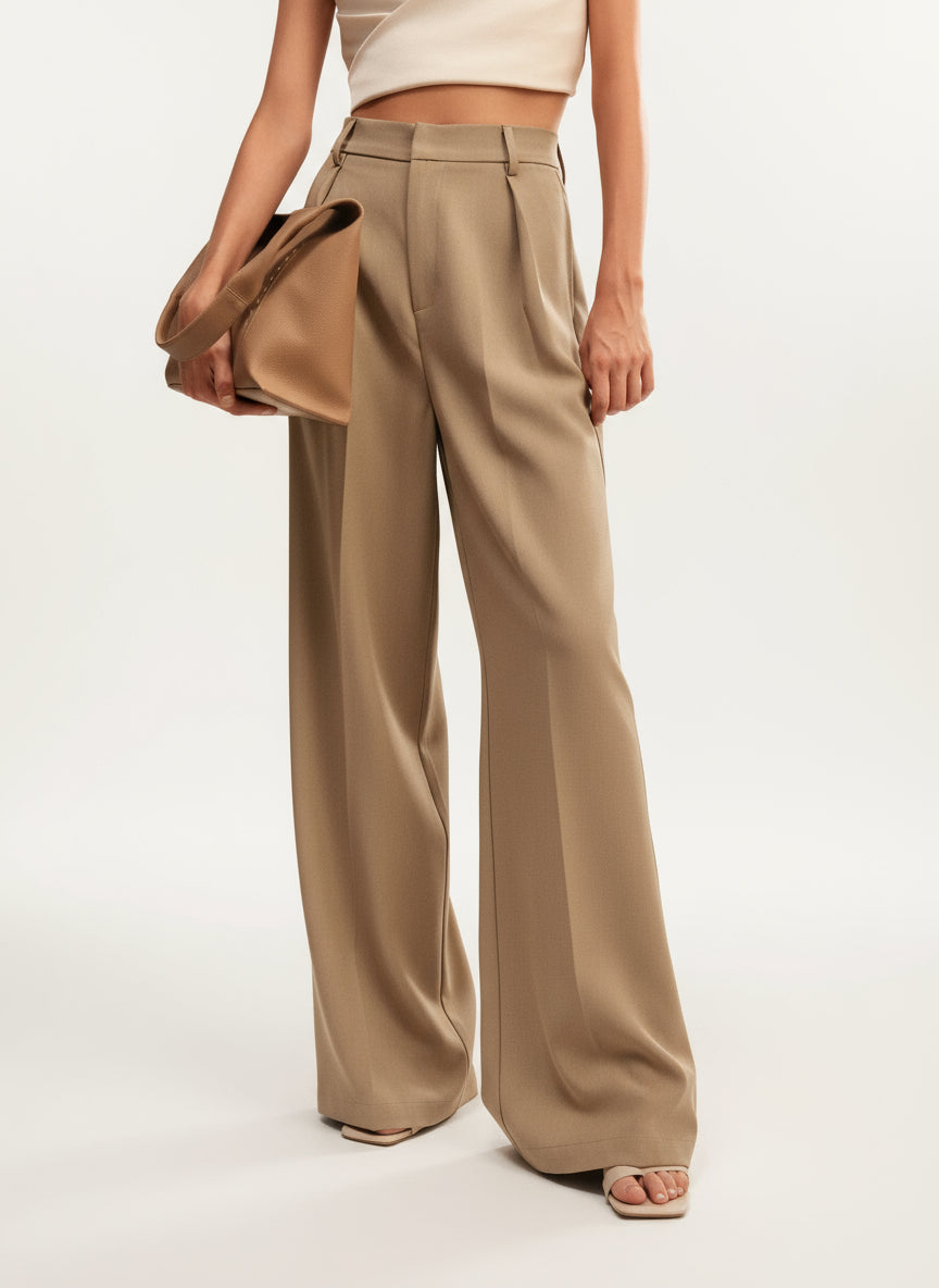 High Waist Wide Leg Tailored Trousers Modeberg Bern