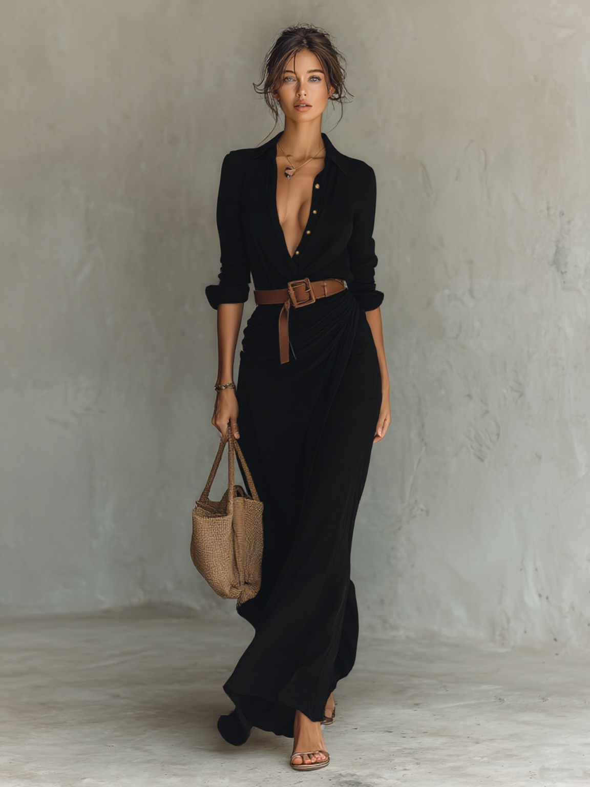 Belora™ Maxikleid mit Gürtel Modeberg Bern