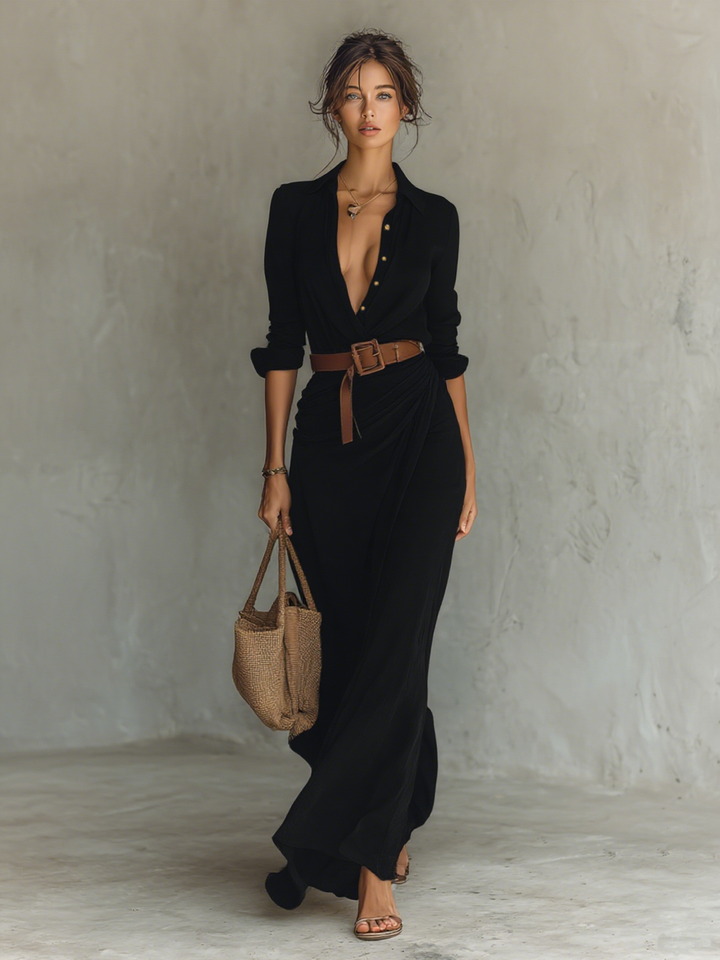Belora™ Maxikleid mit Gürtel Modeberg Bern