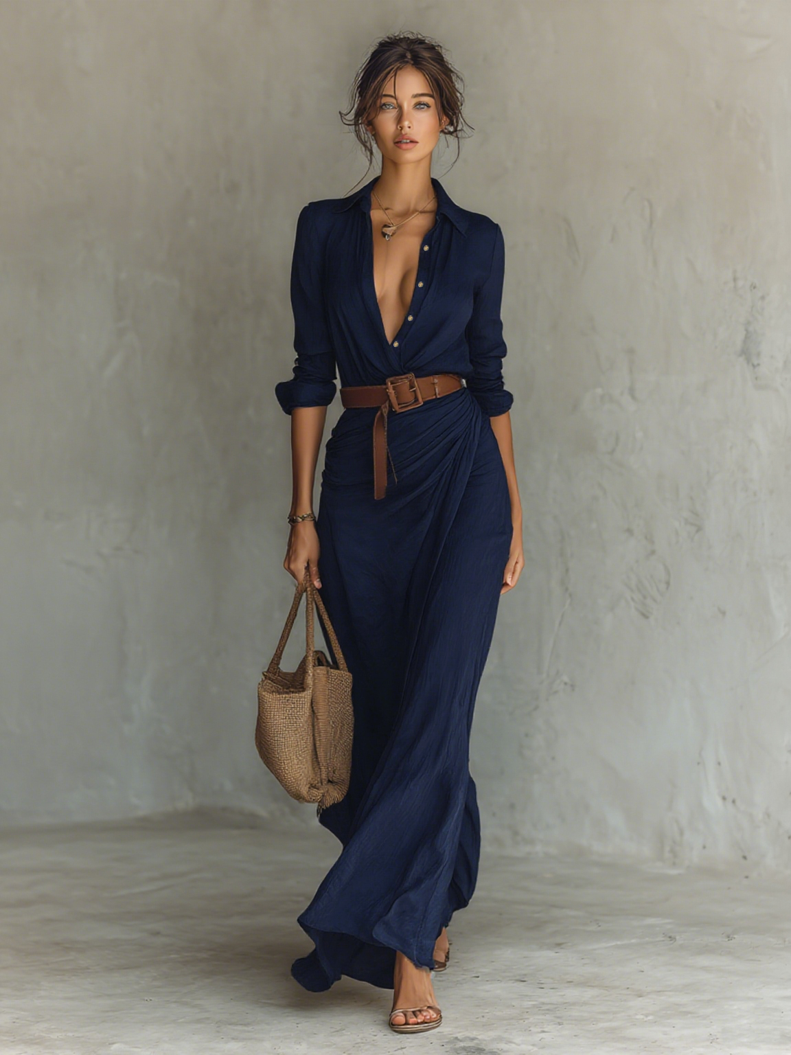 Belora™ Maxikleid mit Gürtel Modeberg Bern