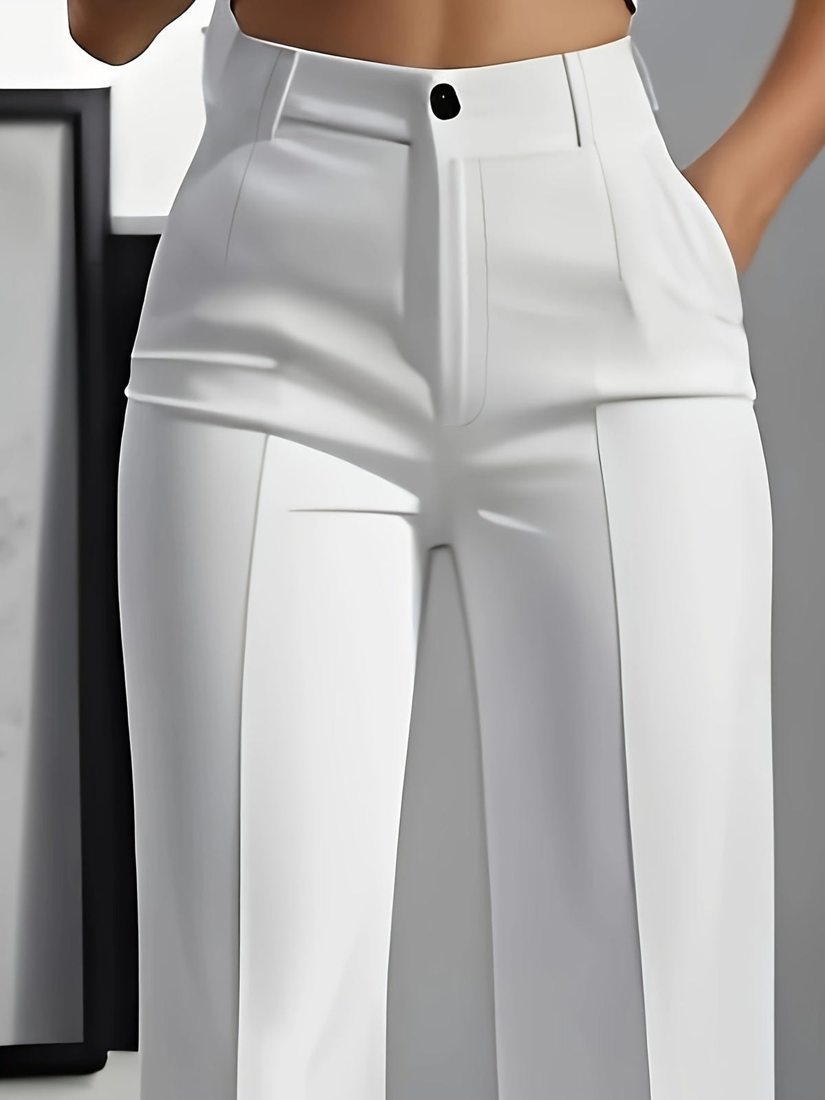 Tailored High-Rise Wide-Leg Trousers Modeberg Bern