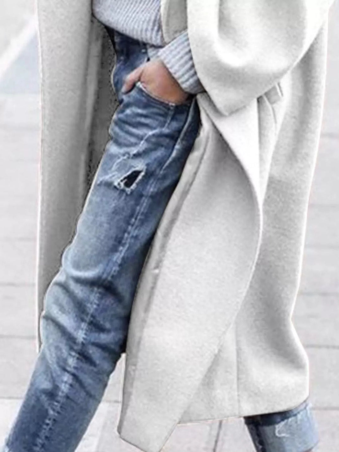 Oversized Long Winter Coat with Wide Sleeves Modeberg Bern