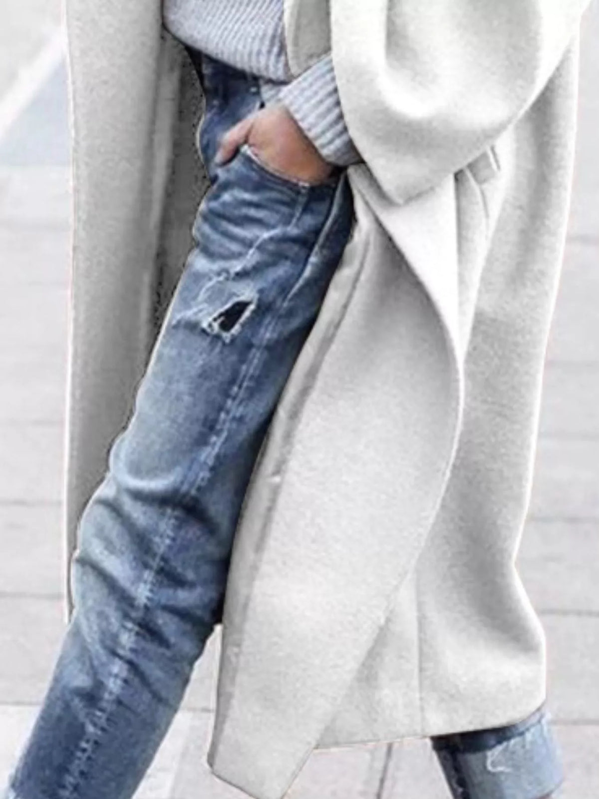 Oversized Long Winter Coat with Wide Sleeves Modeberg Bern