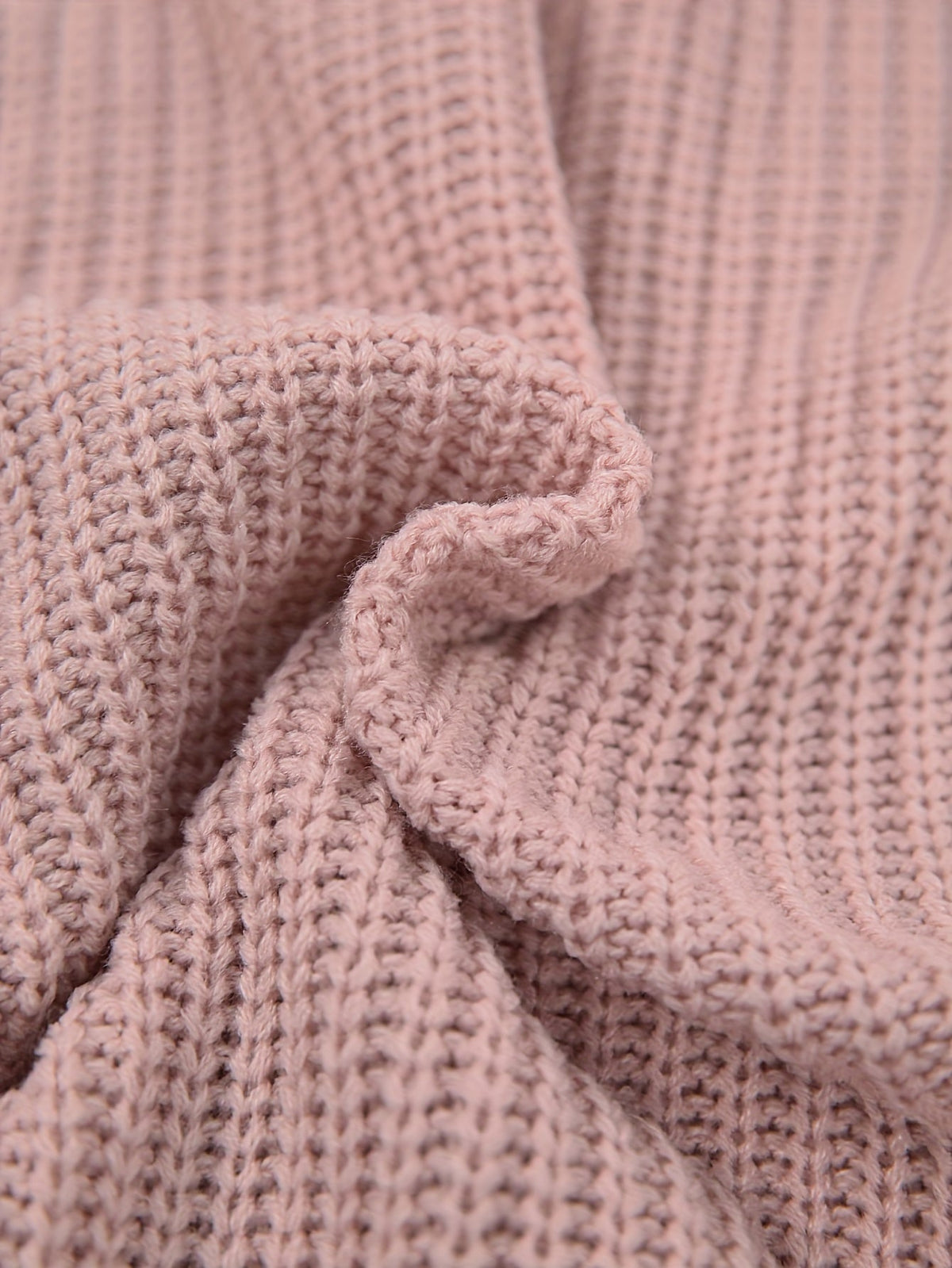 Relaxed Half Roll Neck Jumper Dress in Ribbed Knit Modeberg Bern