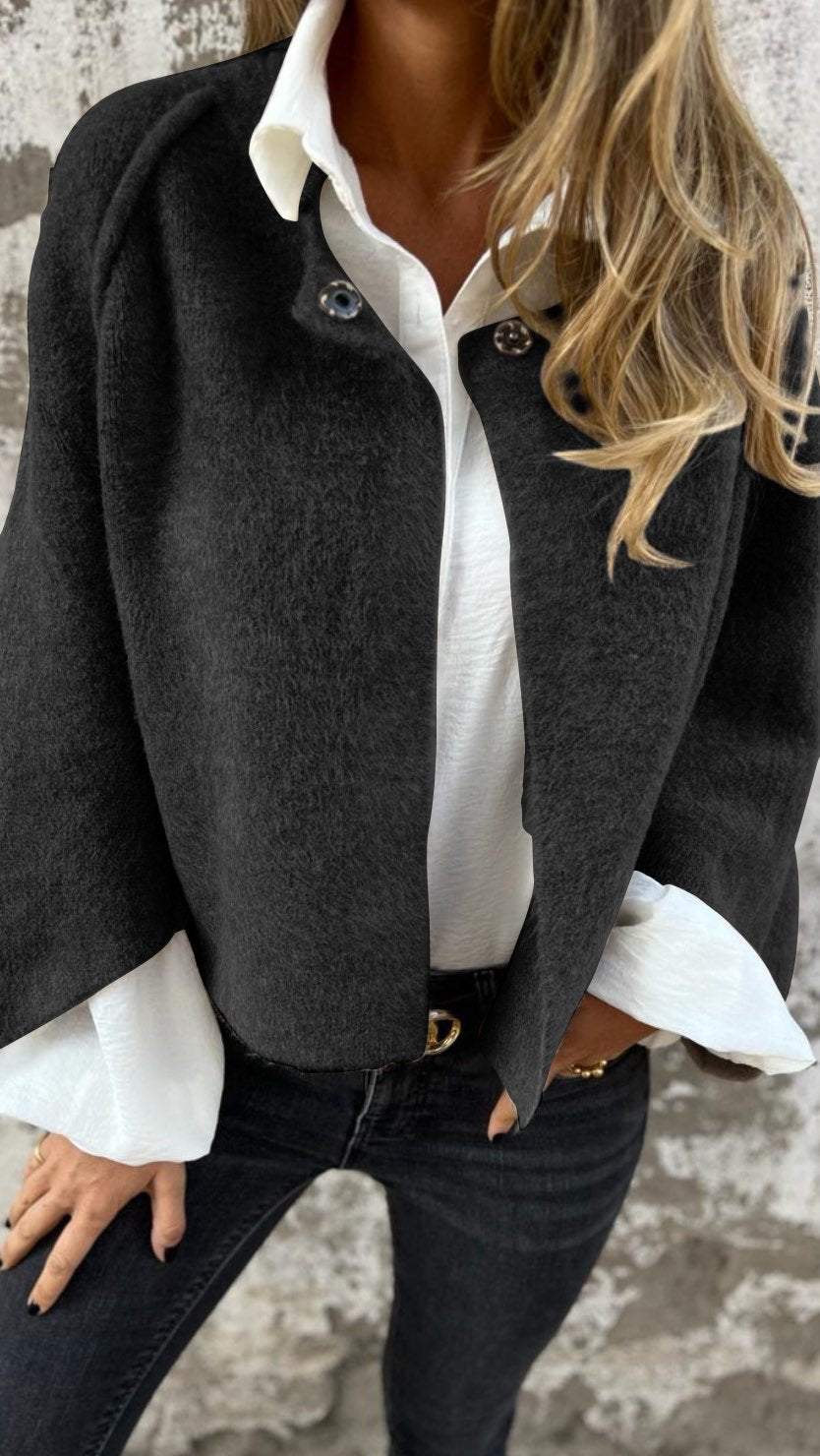 Single Breasted Wool Blend Coat for Women Modeberg Bern