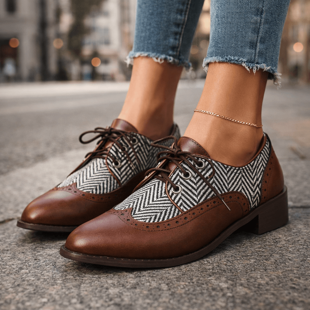 Smart Casual Tweed Herringbone Brogues Modeberg Bern