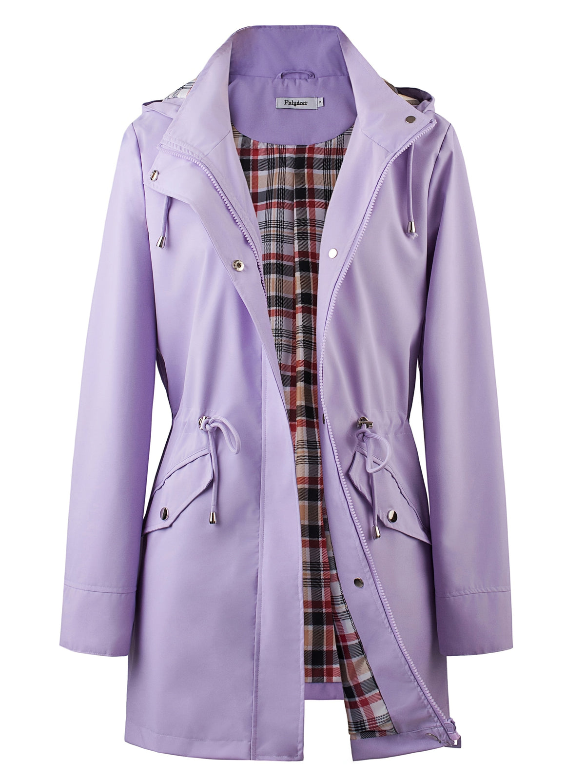 Hooded Zip Up Coat with Drawstring Waist Modeberg Bern