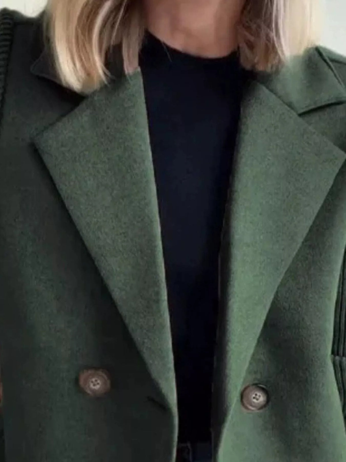 Mid-Length Shawl Collar Overcoat with Buttoned Front Modeberg Bern
