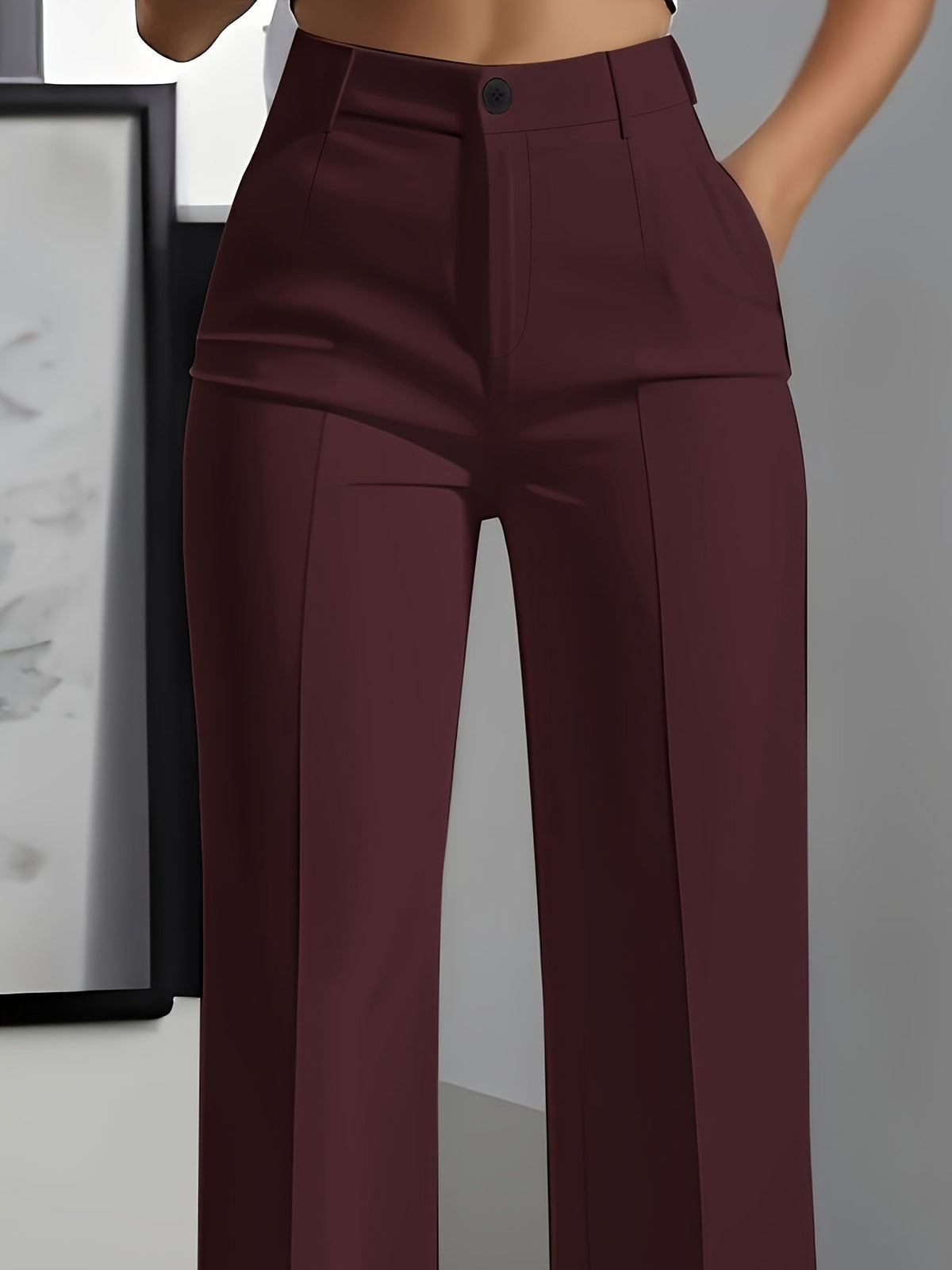 Tailored High-Rise Wide-Leg Trousers Modeberg Bern