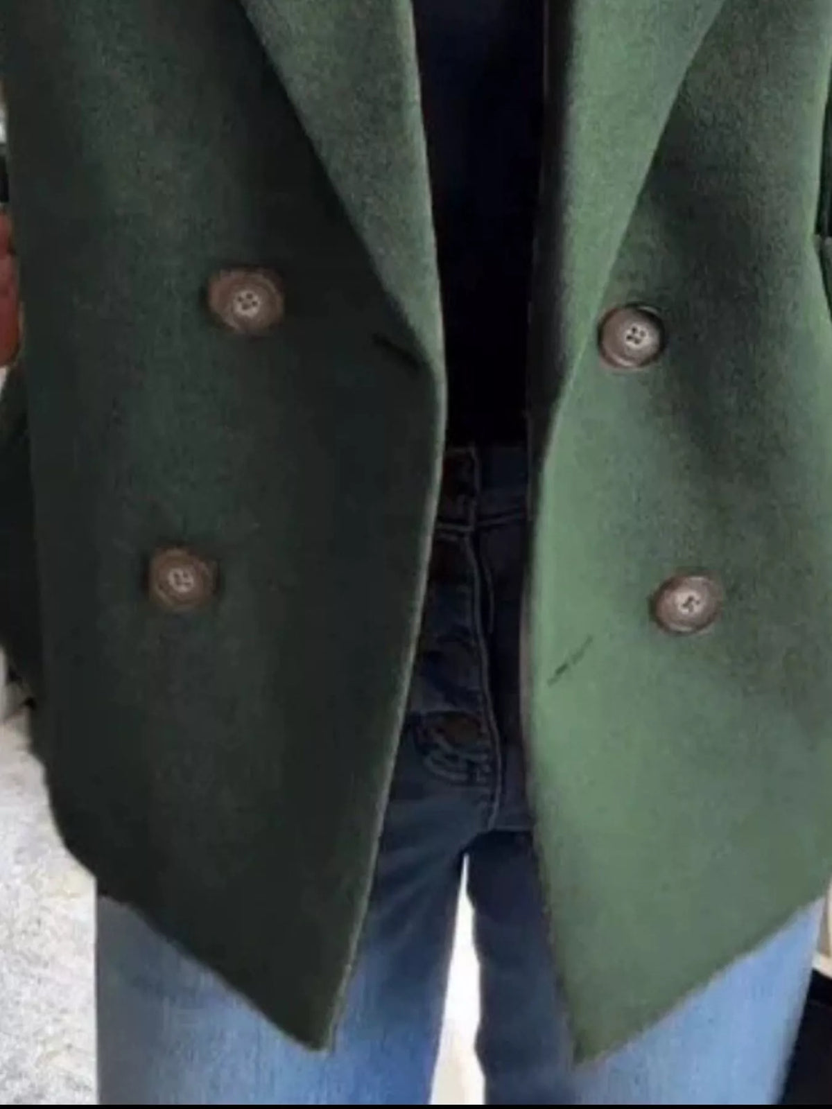 Mid-Length Shawl Collar Overcoat with Buttoned Front Modeberg Bern