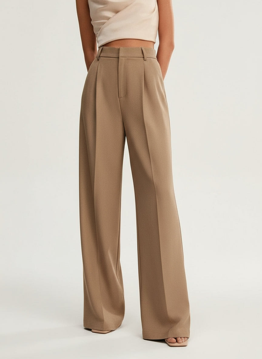High Waist Wide Leg Tailored Trousers Modeberg Bern