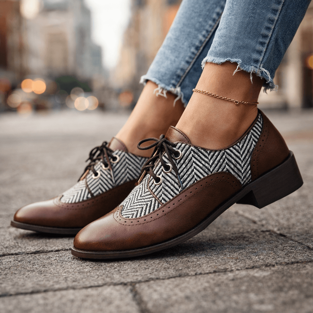 Smart Casual Tweed Herringbone Brogues Modeberg Bern