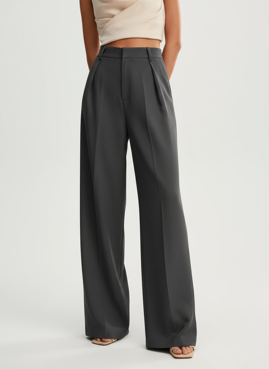 High Waist Wide Leg Tailored Trousers Modeberg Bern