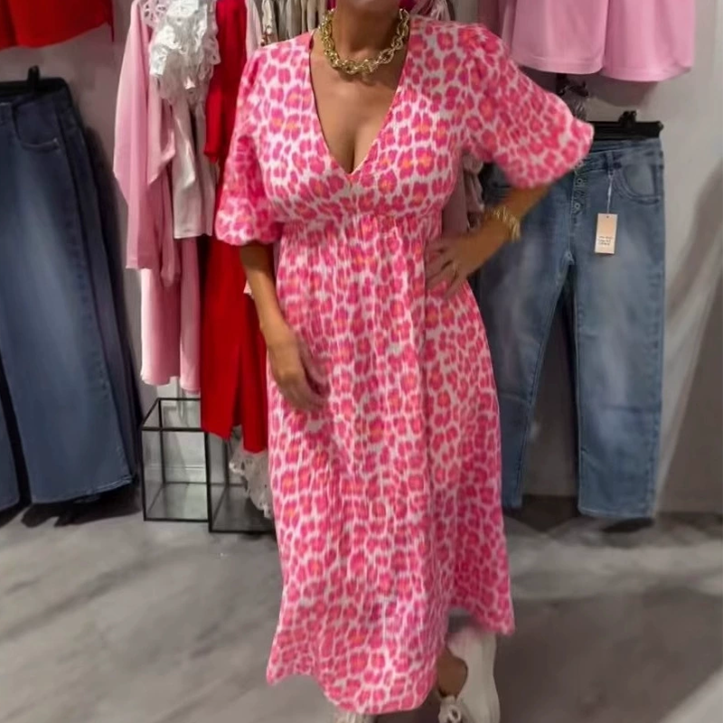 Avenia™ Kleid mit V-Ausschnitt und Print Modeberg Bern
