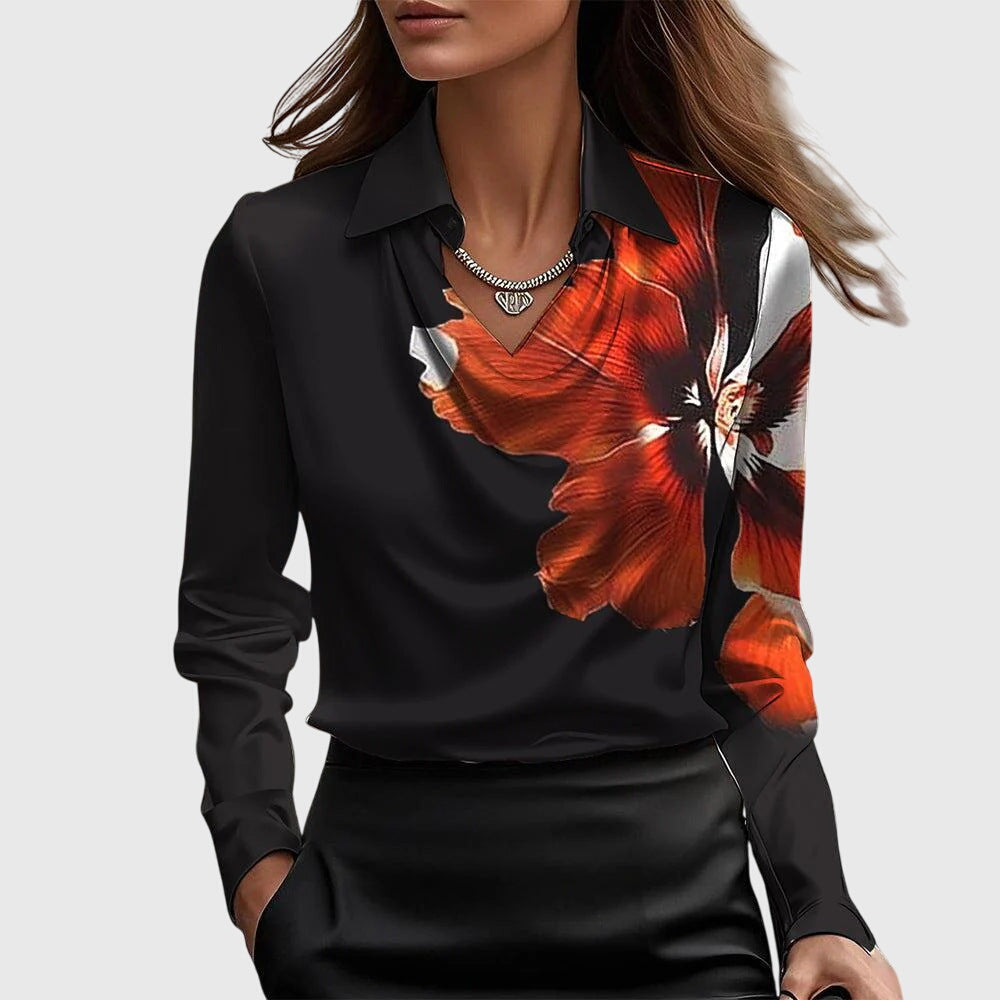 Avina™ Bluse mit glänzendem Faltendetail Modeberg Bern