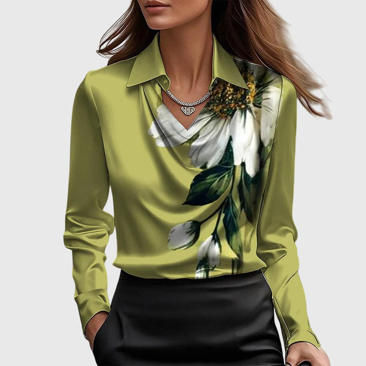 Avina™ Bluse mit glänzendem Faltendetail Modeberg Bern