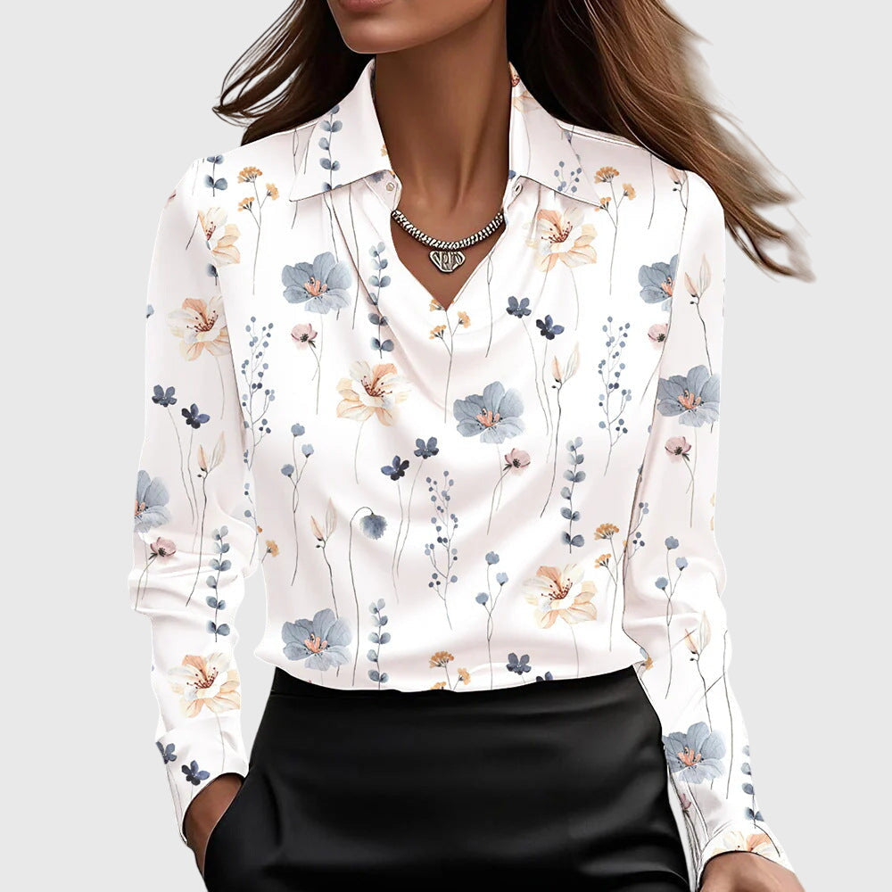 Avina™ Bluse mit glänzendem Faltendetail Modeberg Bern
