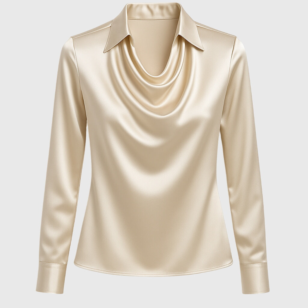Avina™ Bluse mit glänzendem Faltendetail Modeberg Bern