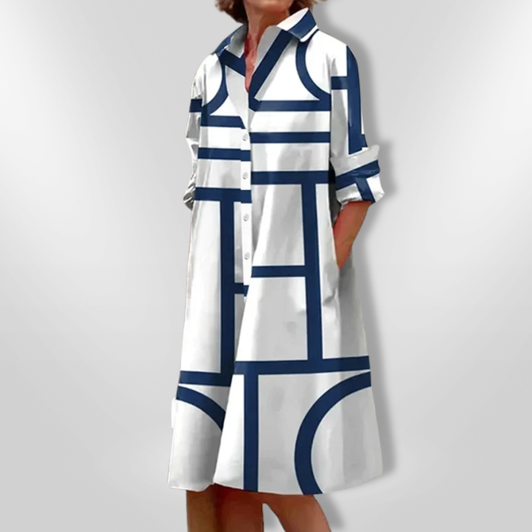 Bea™ Midikleid mit modernem Geo-Print Modeberg Bern