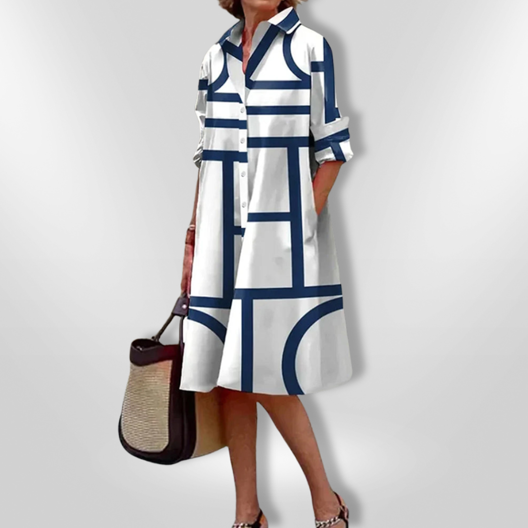 Bea™ Midikleid mit modernem Geo-Print Modeberg Bern