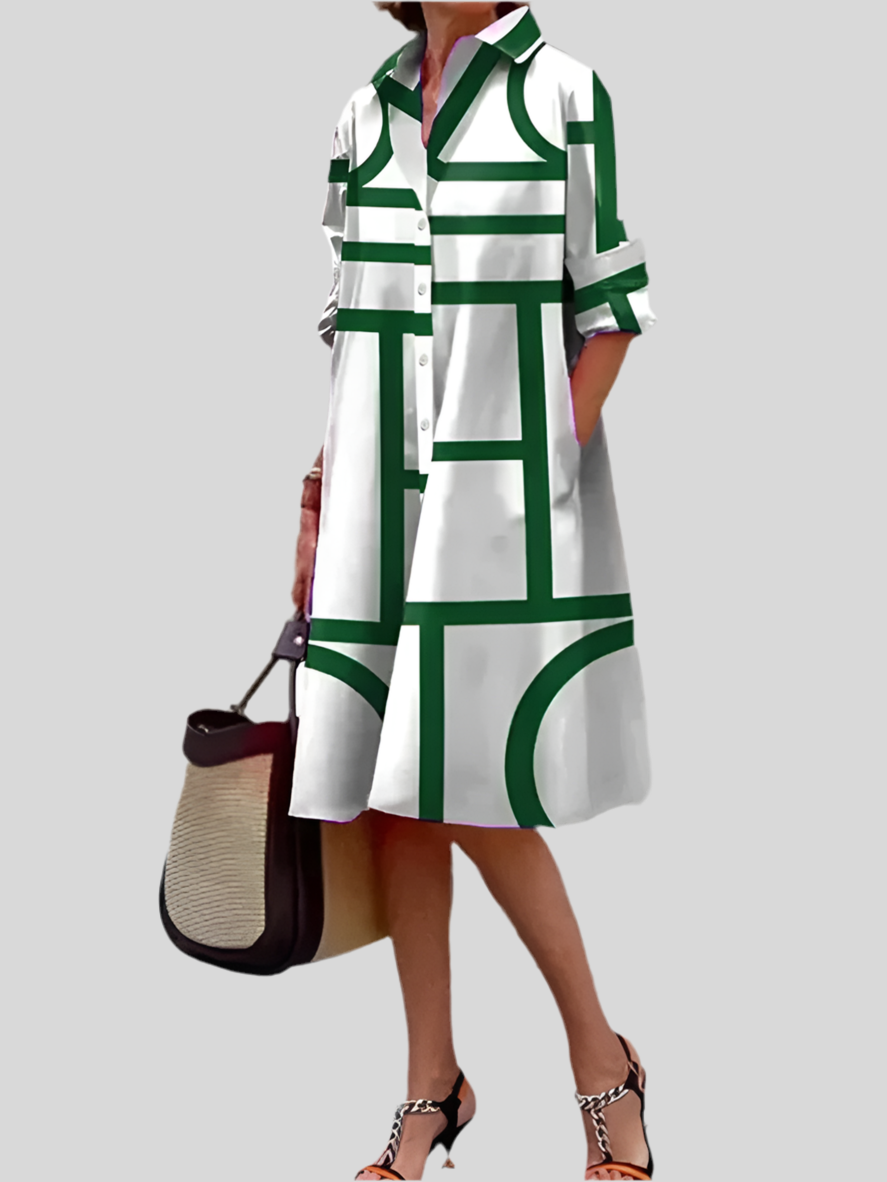 Bea™ Midikleid mit modernem Geo-Print Modeberg Bern