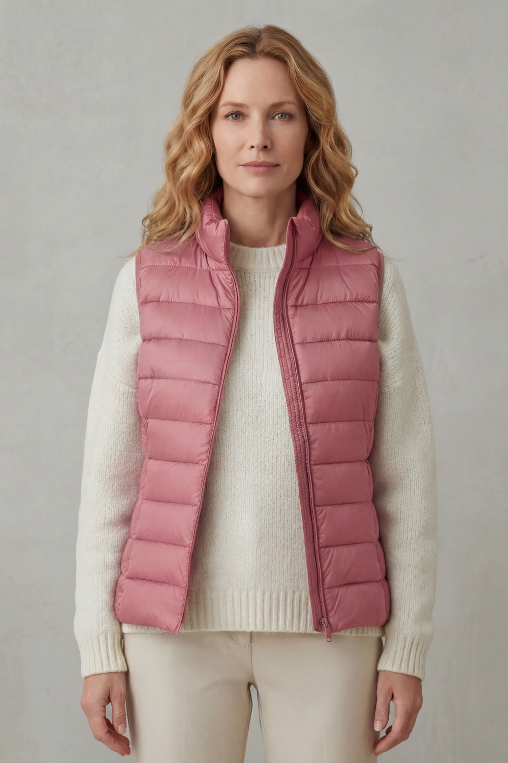 Quilted Puffer Gilet with High Neck and Zip Front Modeberg Bern