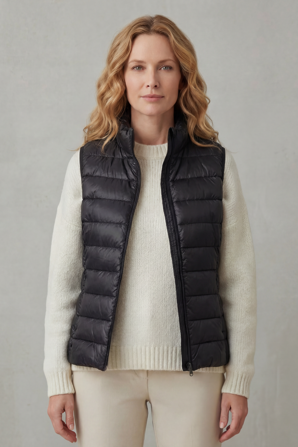 Quilted Puffer Gilet with High Neck and Zip Front Modeberg Bern