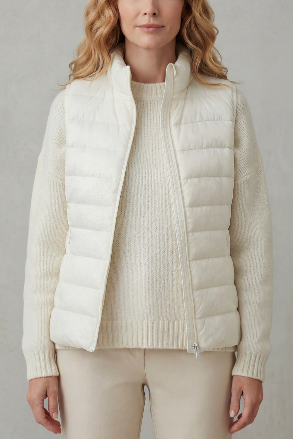 Quilted Puffer Gilet with High Neck and Zip Front Modeberg Bern