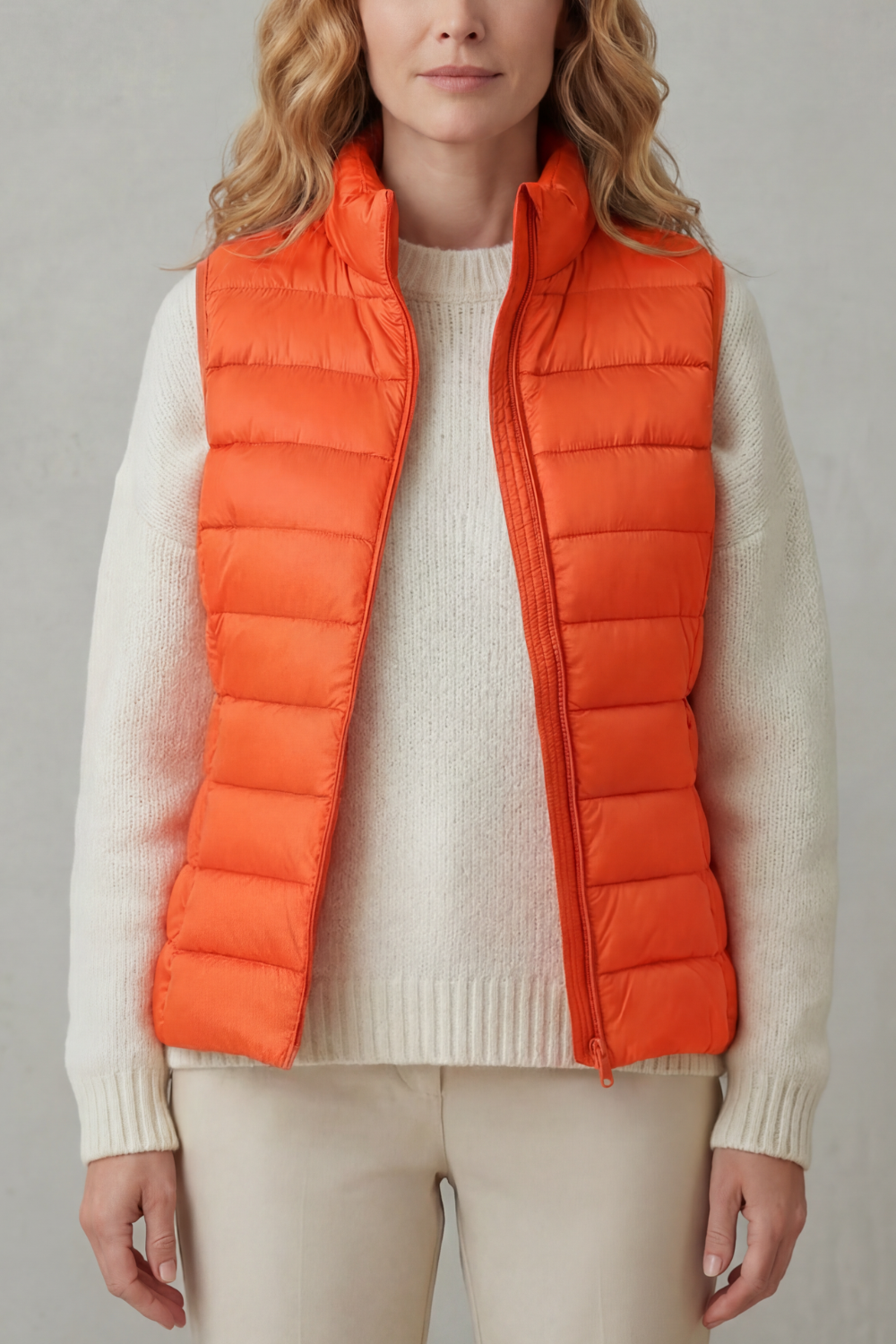 Quilted Puffer Gilet with High Neck and Zip Front Modeberg Bern