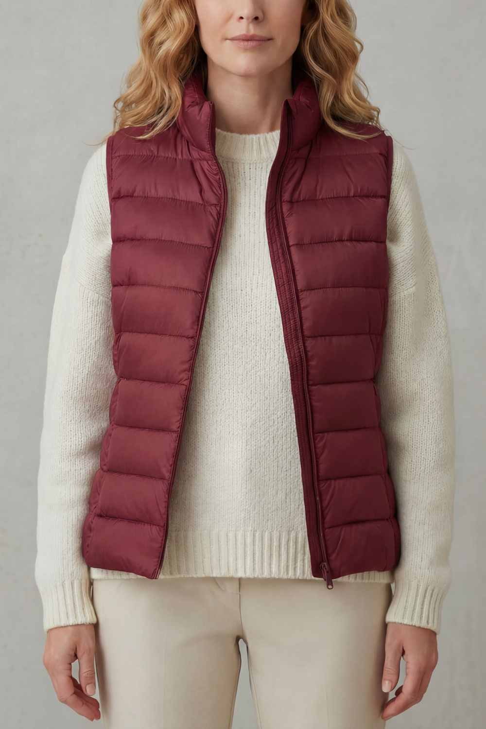 Quilted Puffer Gilet with High Neck and Zip Front Modeberg Bern