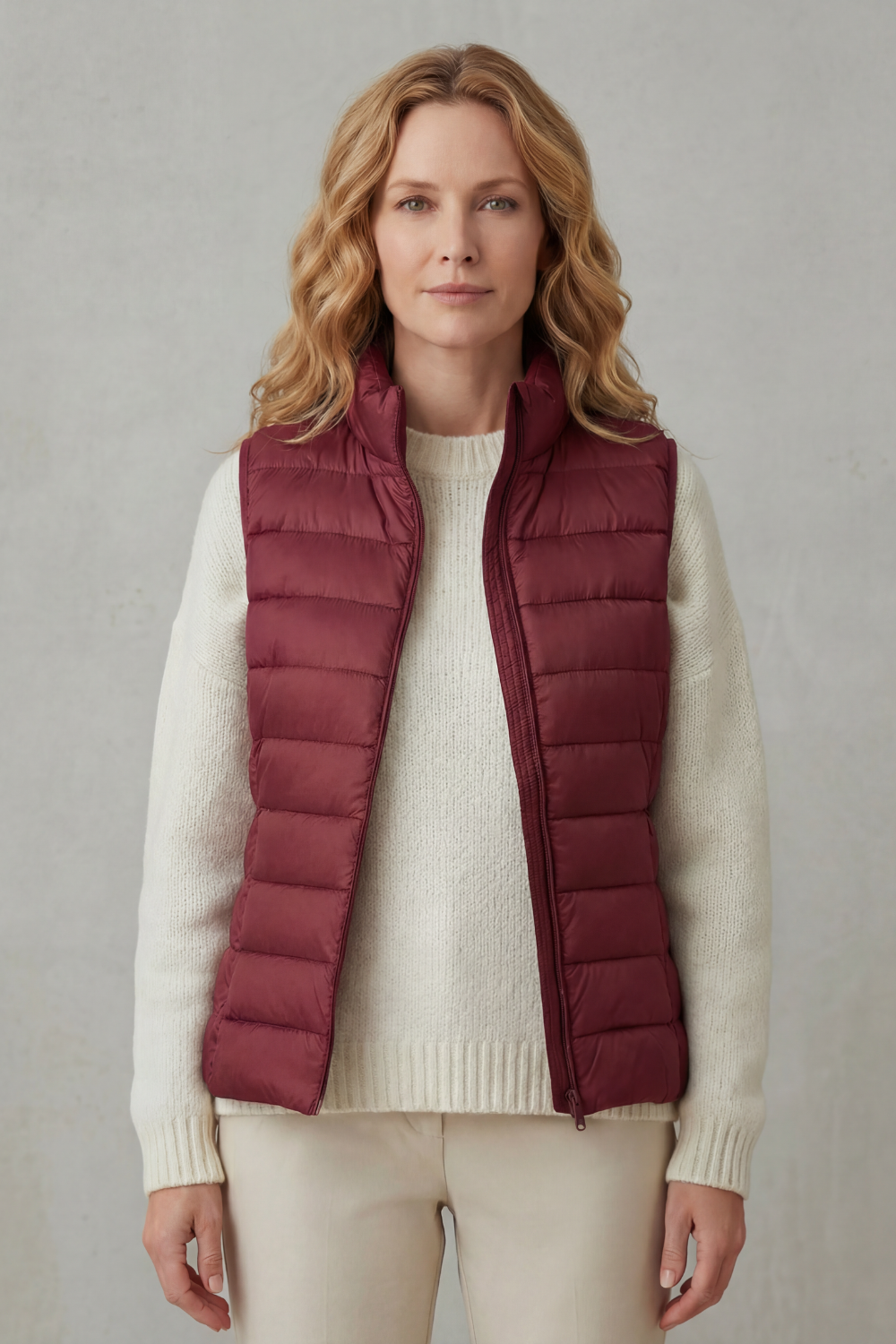 Quilted Puffer Gilet with High Neck and Zip Front Modeberg Bern