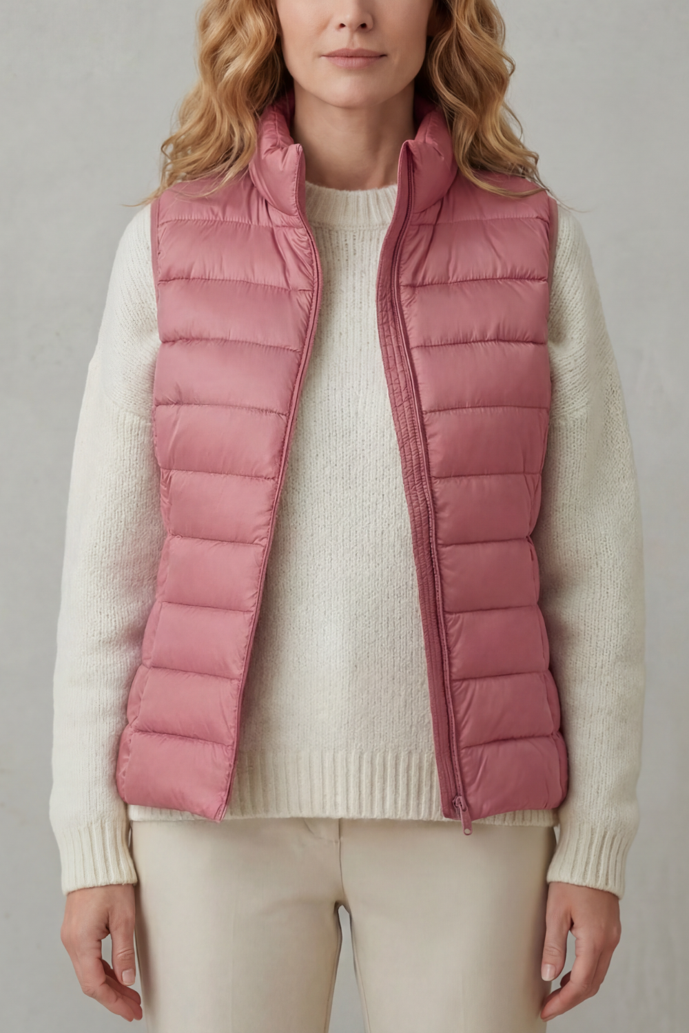 Quilted Puffer Gilet with High Neck and Zip Front Modeberg Bern