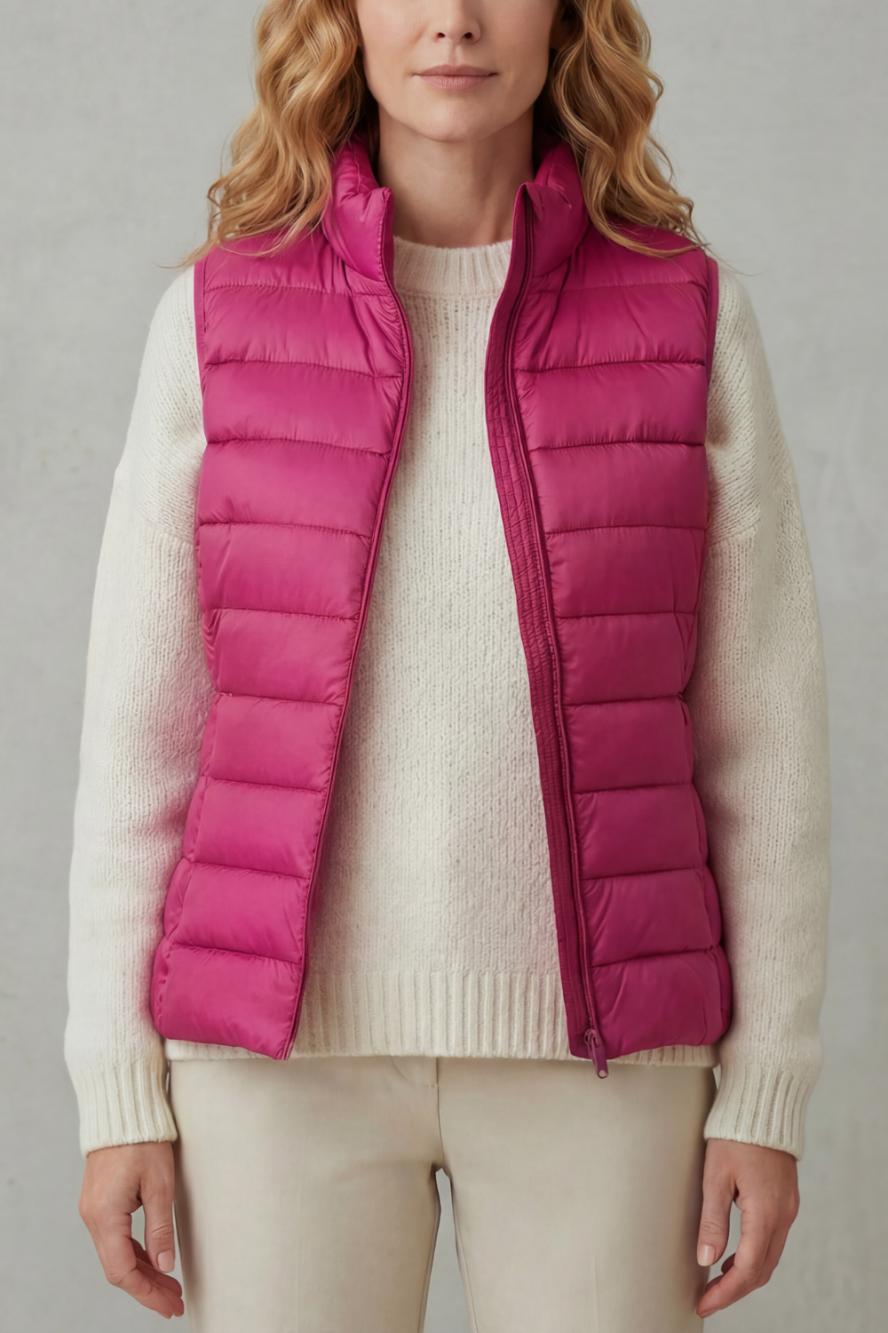 Quilted Puffer Gilet with High Neck and Zip Front Modeberg Bern