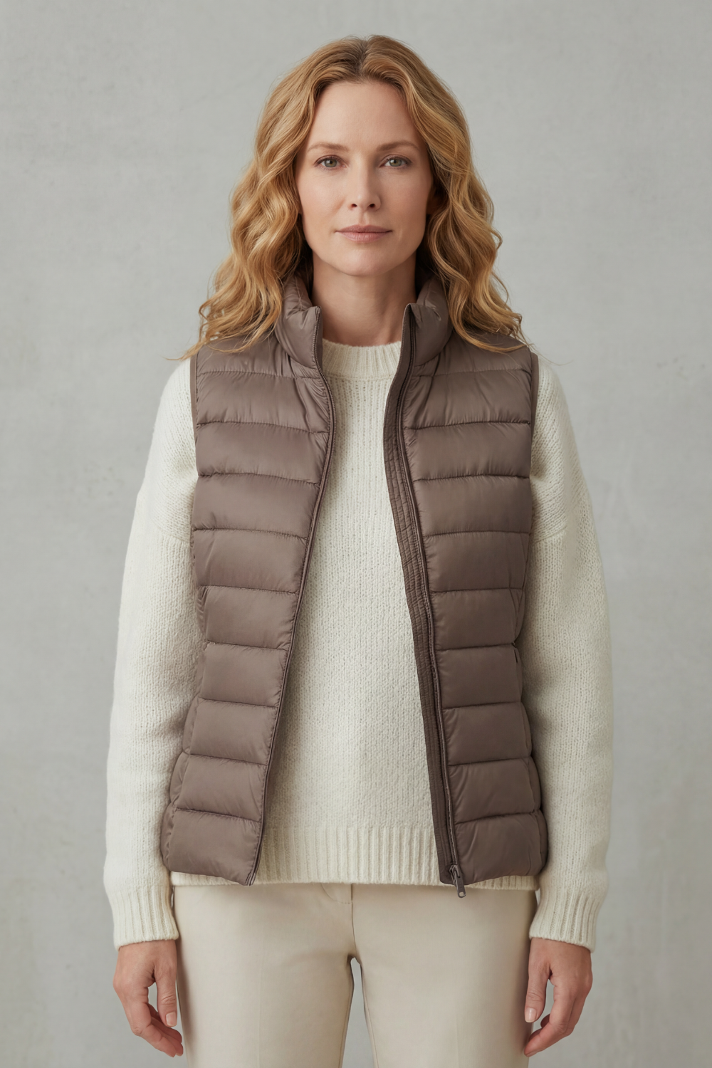 Quilted Puffer Gilet with High Neck and Zip Front Modeberg Bern