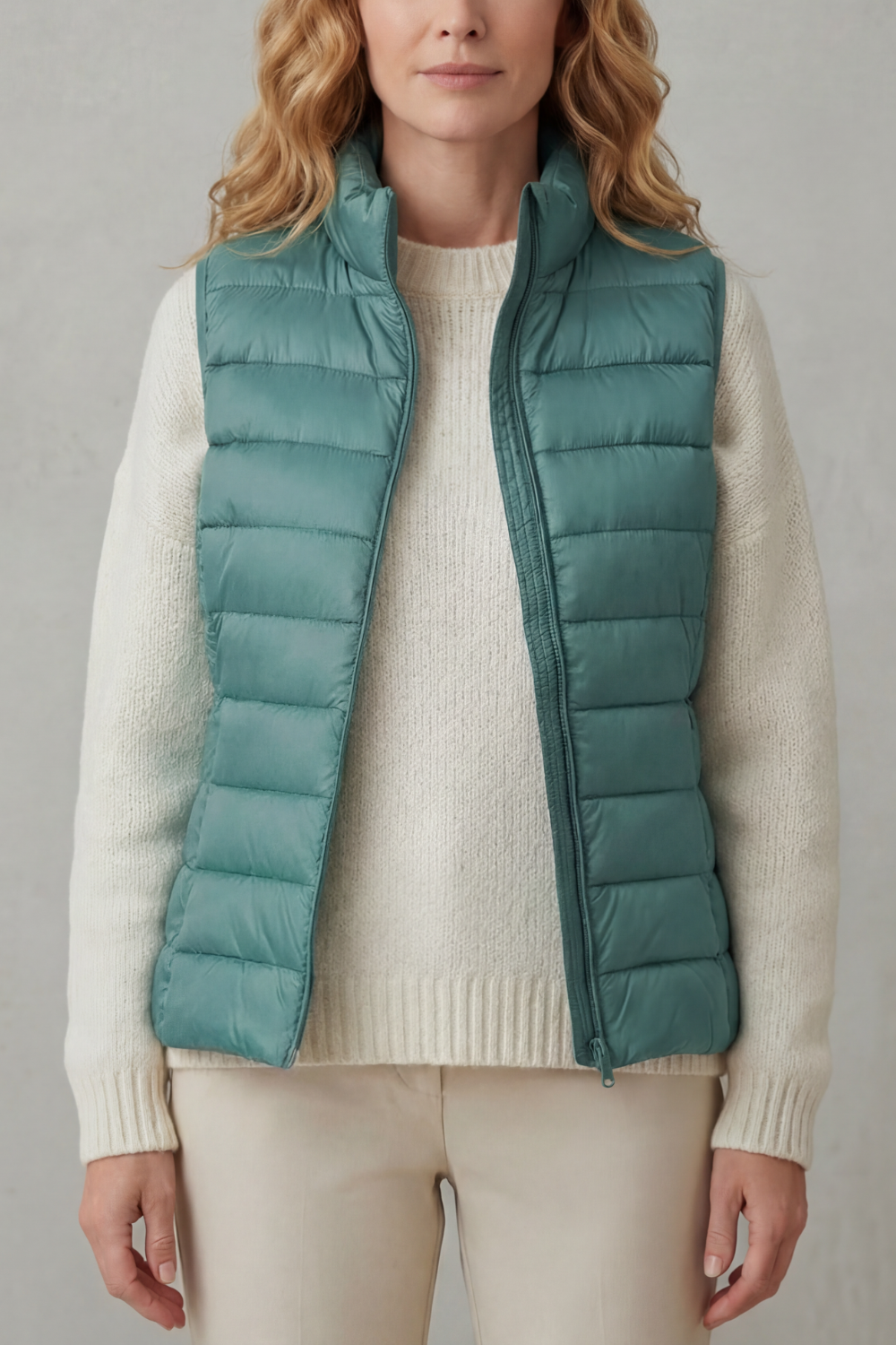 Quilted Puffer Gilet with High Neck and Zip Front Modeberg Bern