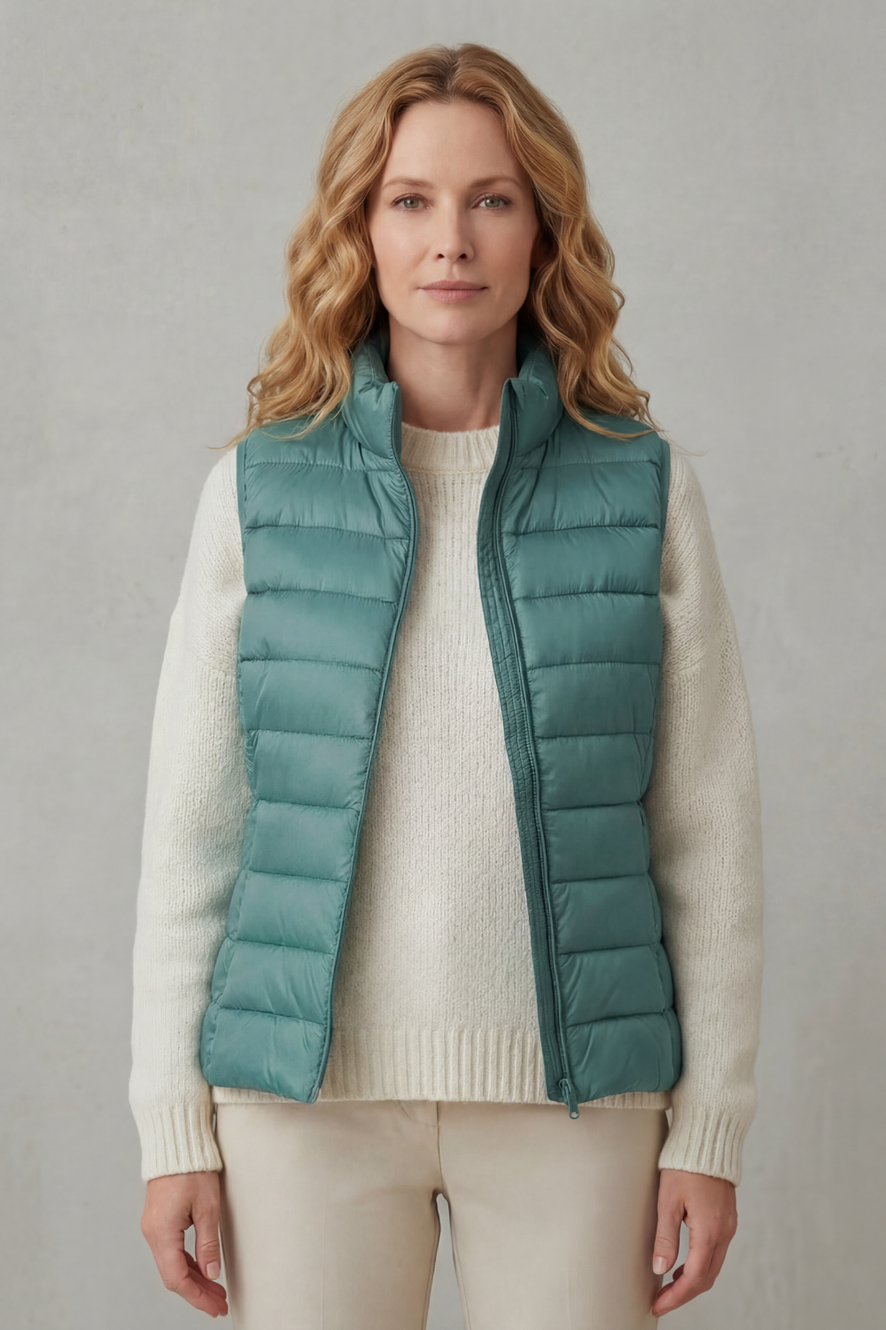 Quilted Puffer Gilet with High Neck and Zip Front Modeberg Bern