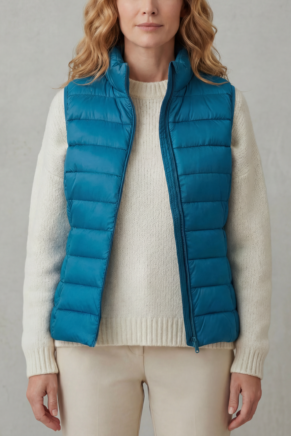 Quilted Puffer Gilet with High Neck and Zip Front Modeberg Bern