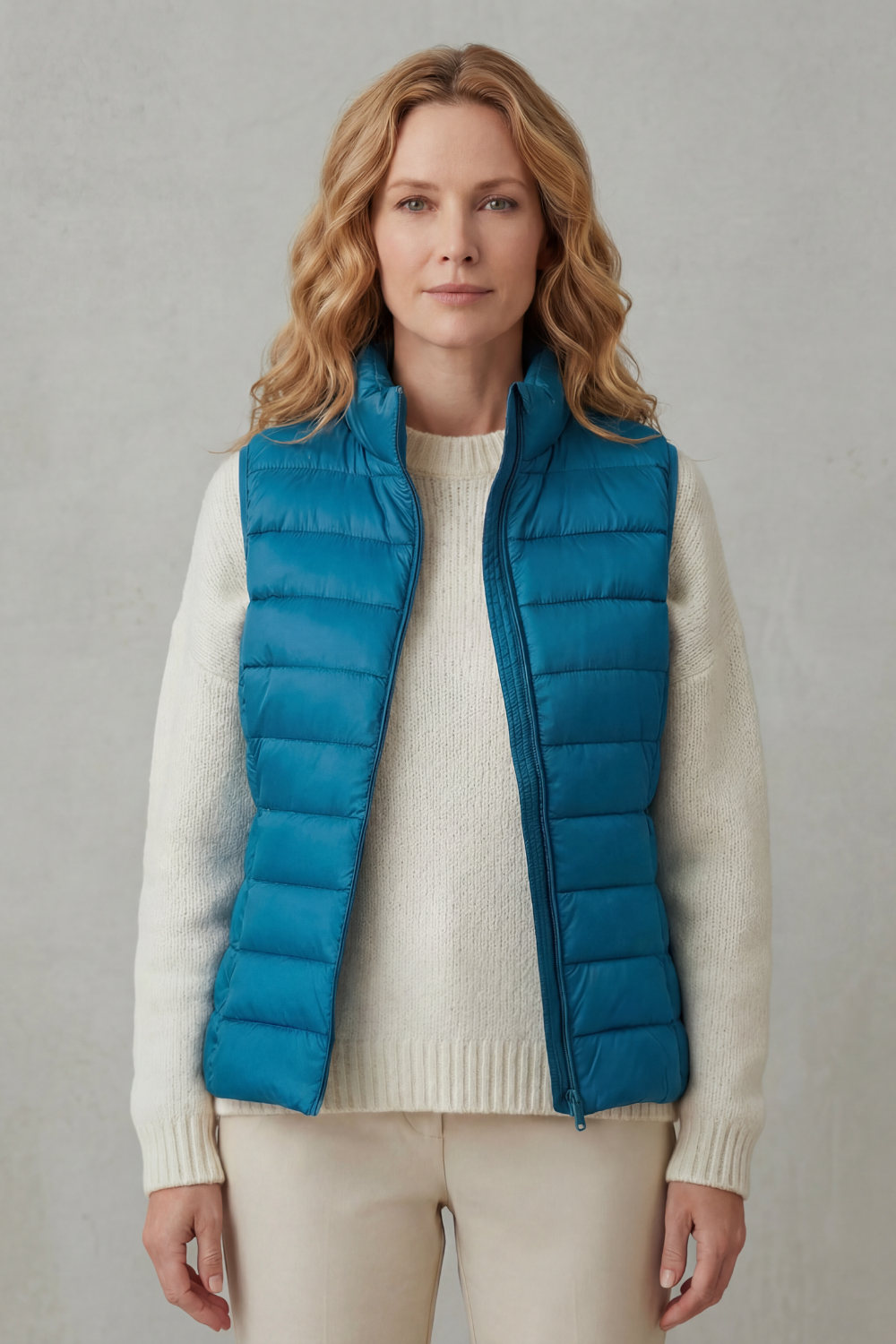 Quilted Puffer Gilet with High Neck and Zip Front Modeberg Bern