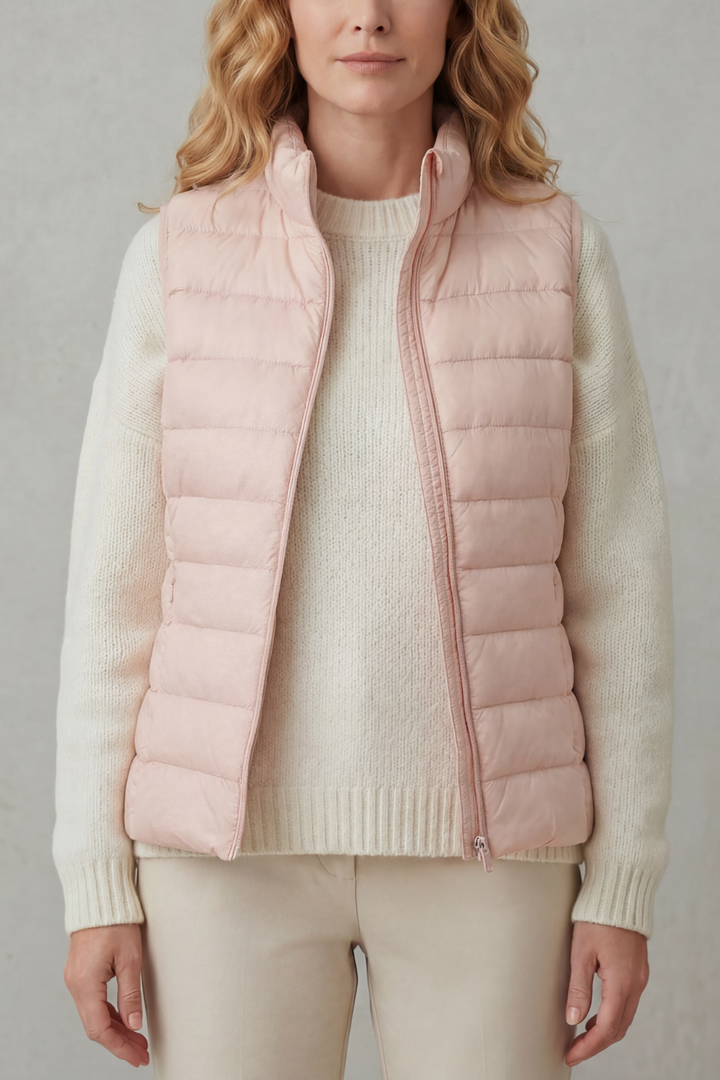 Quilted Puffer Gilet with High Neck and Zip Front Modeberg Bern