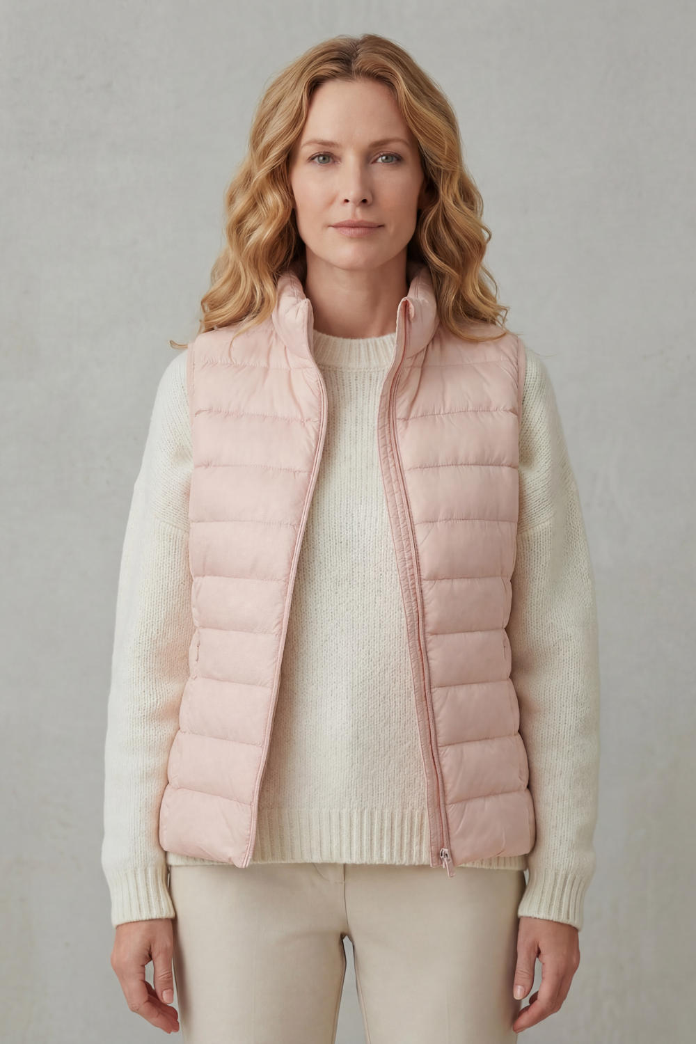 Quilted Puffer Gilet with High Neck and Zip Front Modeberg Bern