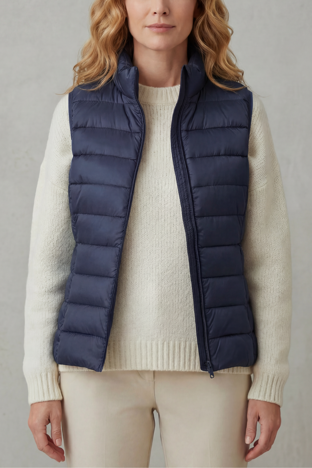 Quilted Puffer Gilet with High Neck and Zip Front Modeberg Bern