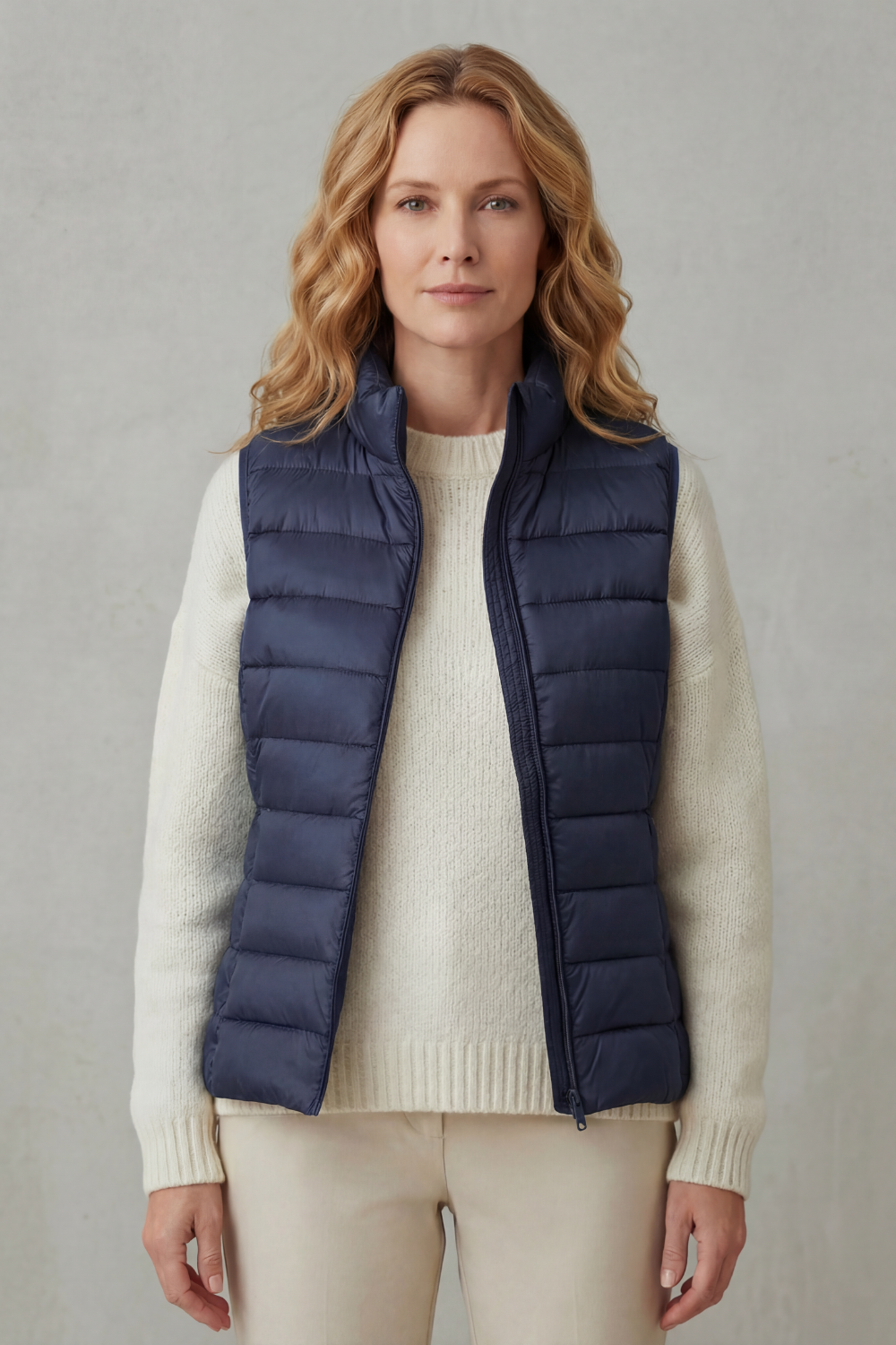 Quilted Puffer Gilet with High Neck and Zip Front Modeberg Bern